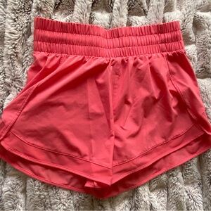 Athleta polyester shorts with inner liner, size S